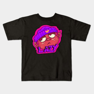 Lazy Cartoon Design Kids T-Shirt